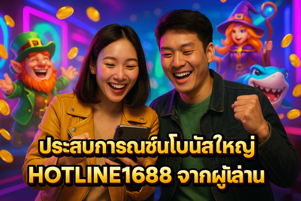 ประสบการณ์ชนะโบนัสใหญ่ HOTLINE1688 จากผู้เล่น